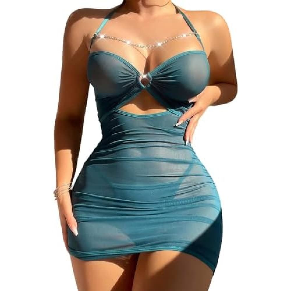 Nuisette Femme Bleue Élégante